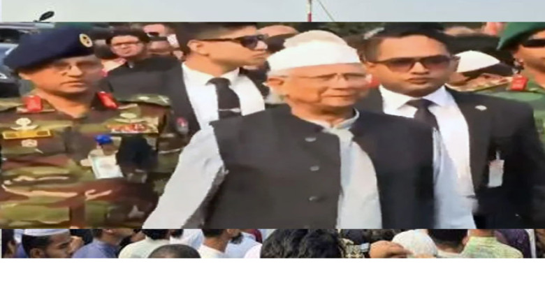 হাদির জানাজায় প্রধান উপদেষ্টা ড. ইউনূস, অ্যাম্বুলেন্সে পৌঁছ