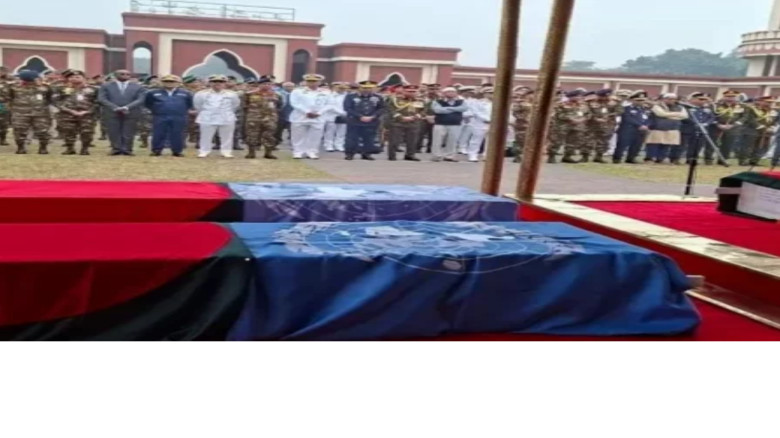 সুদানে নিহত বাংলাদেশি শান্তিরক্ষীদের জানাজা অনুষ্ঠিত