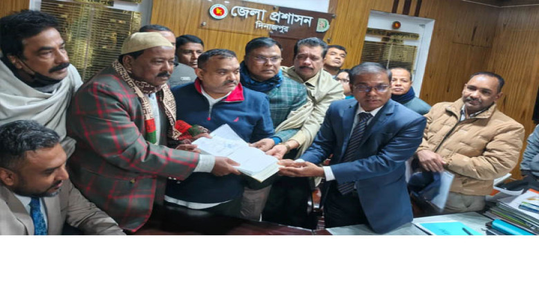 দিনাজপুর-৩: খালেদা জিয়ার পক্ষে জেলা বিএনপির ফরম জমা