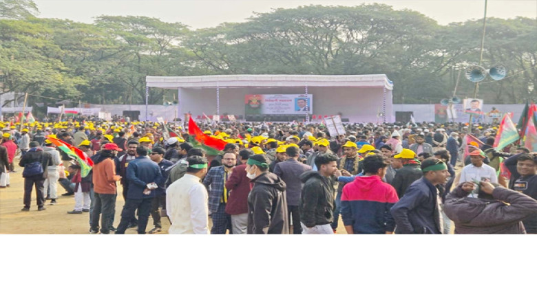 ধানের শীষের স্লোগানে সরগরম সিলেট আলিয়া মাদরাসা মাঠ