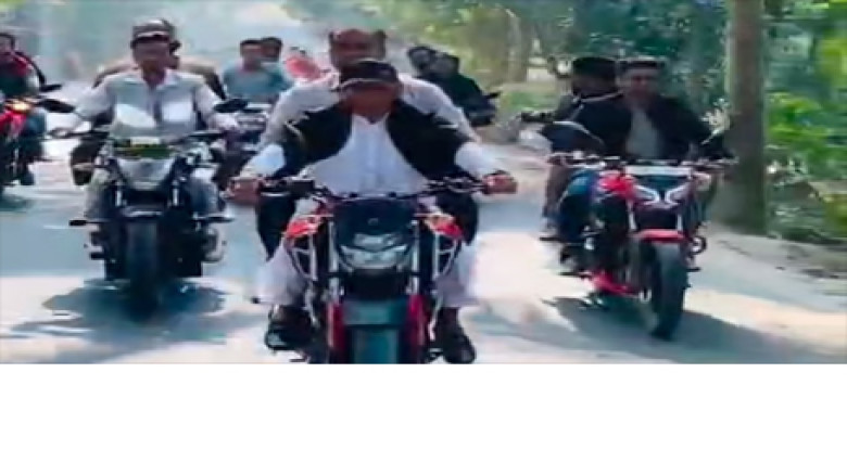 শরীয়তপুরে বিএনপি প্রার্থীর মোটরসাইকেল শোভাযাত্রা, আচরণবিধি ল