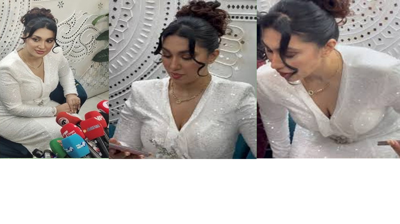 সাদা পরীর লুকে পার্লার উদ্বোধনে নজর কাড়লেন অপু বিশ্বাস