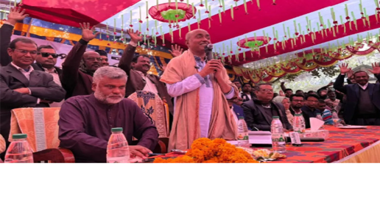 ধানের শীষে ভোট চেয়ে বকশিসপুর বাজারে পথসভায় বিএনপি প্রার্থী আ