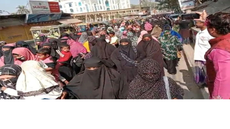 ভোলা-২ আসনে মহিলা জামায়াতের ভোট প্রার্থনা মিছিল