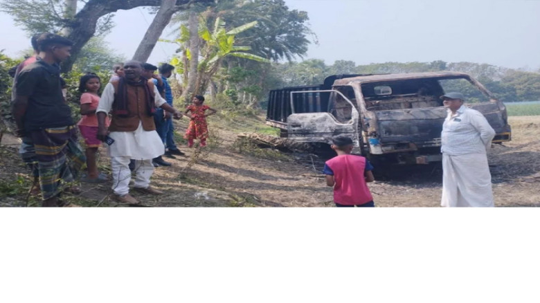 সালথায় গরু চুরির চেষ্টা, ট্রাক পুড়িয়ে দিল গ্রামবাসী
