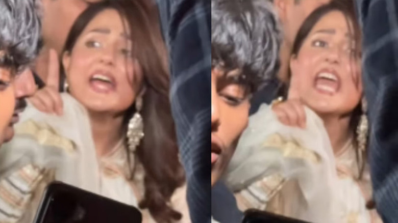 ইফতার পার্টিতে ভিড়ের চাপে মেজাজ হারালেন হিনা খান