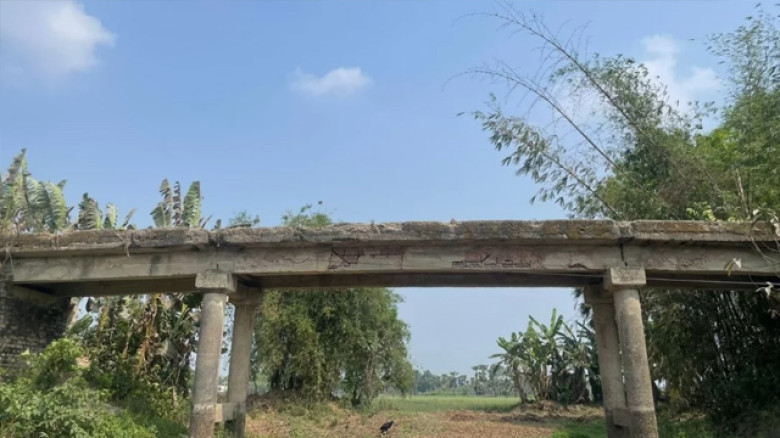 সেতু নয় যেন মরণ ফাঁদ! সালথায় ঝুঁকি নিয়ে চলাচল হাজার মানুষের