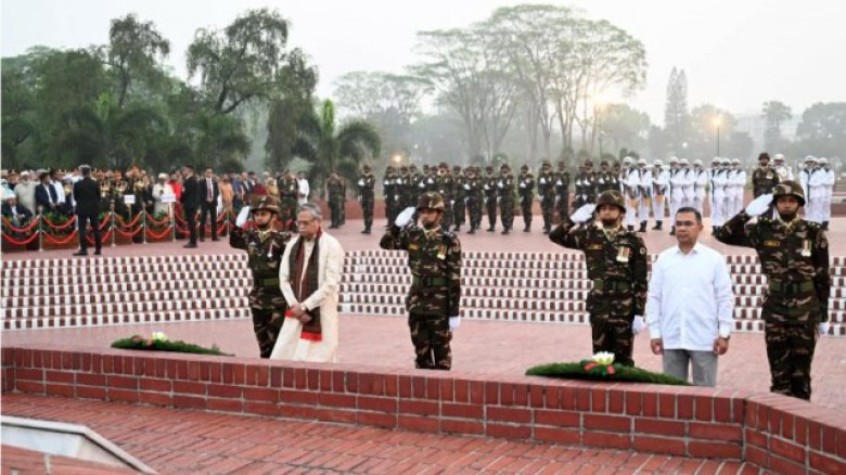 স্বাধীনতা দিবসে সাভারে শহীদদের প্রতি রাষ্ট্রপতি ও প্রধানমন্ত