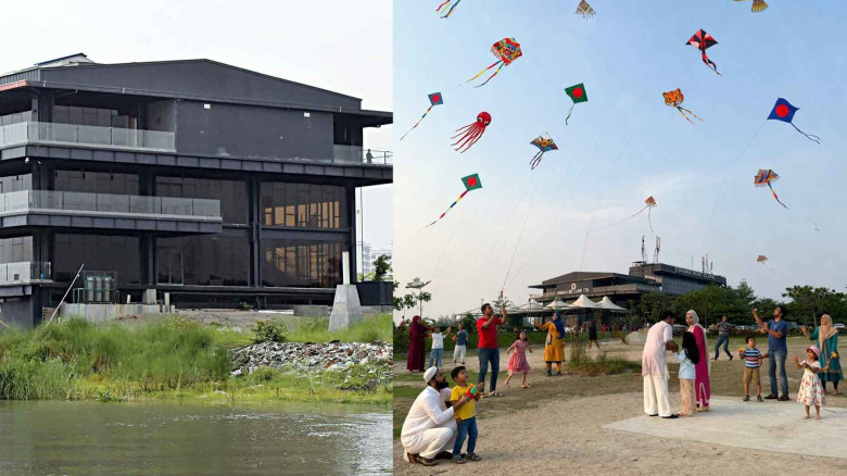 শিশু-কিশোরদের উচ্ছ্বাসে ঢাকা বোট ক্লাবে ঘুড়ি উৎসব