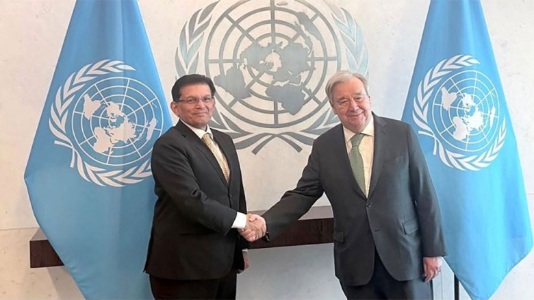 বাংলাদেশের প্রতি সমর্থন ও সংহতি পুনর্ব্যক্ত জাতিসংঘ মহাসচিবে