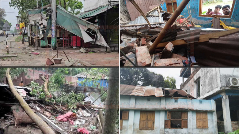 পঞ্চগড়ে ঝড়-শিলাবৃষ্টিতে ব্যাপক ক্ষয়ক্ষতি, নিহত ১