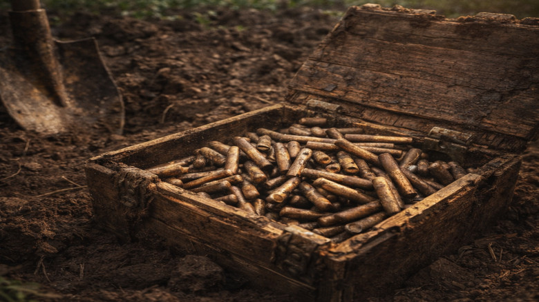 নওগাঁয় জমি খুঁড়তে গিয়ে উদ্ধার শত শত গুলি