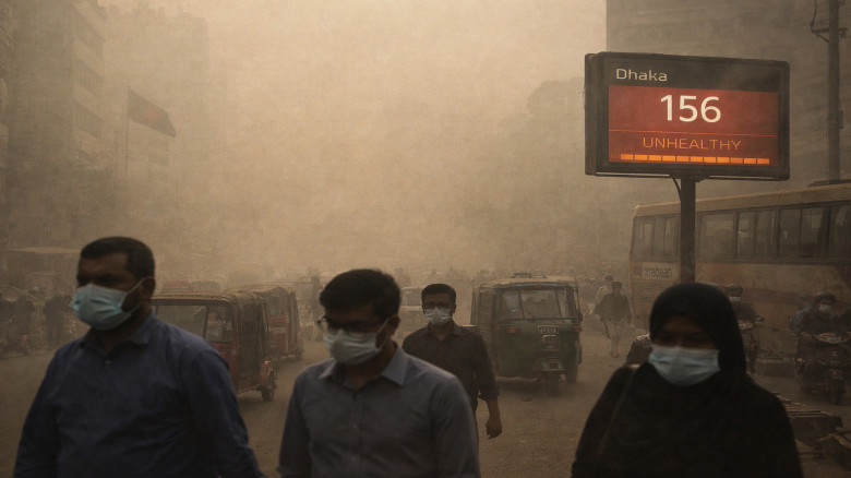 বিশ্বের দূষিত শহরের তালিকায় ঢাকার অবস্থান পঞ্চম