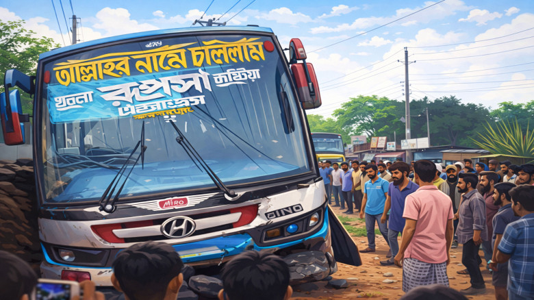 বাসের ধাক্কায় প্রাণ গেল সাইকেল আরোহীর