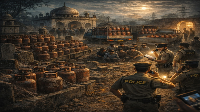 হায়দরাবাদের কবরস্থানে লুকানো গ্যাস সিলিন্ডার জব্দ