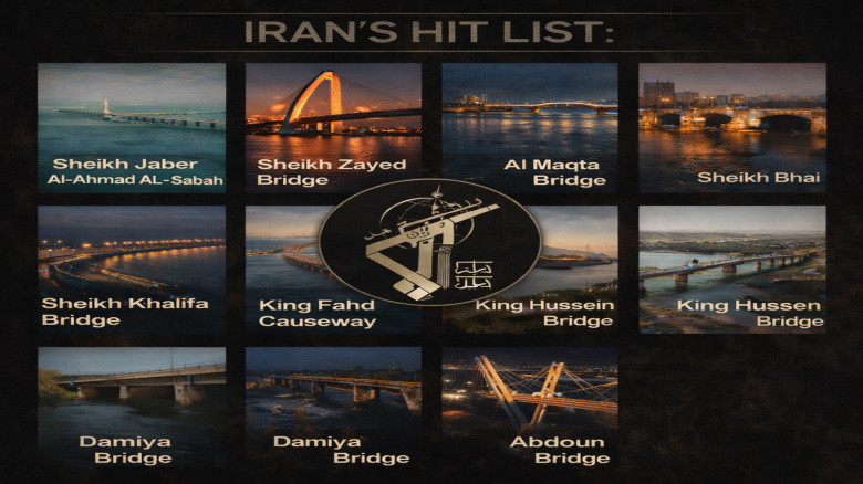 উপসাগরীয় ৮ সেতু লক্ষ্যবস্তু, তালিকা প্রকাশ তেহরানের
