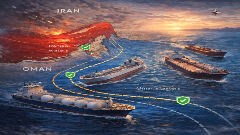 হরমুজ এড়িয়ে ওমানের জলসীমায় নতুন নৌপথ