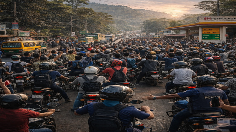জ্বালানি সংকটে সড়ক অবরোধ, ভোগান্তিতে যাত্রীরা