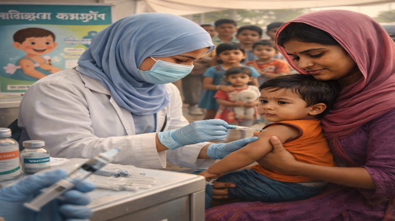 ১৮ জেলায় শুরু হামের বিশেষ টিকাদান কর্মসূচি