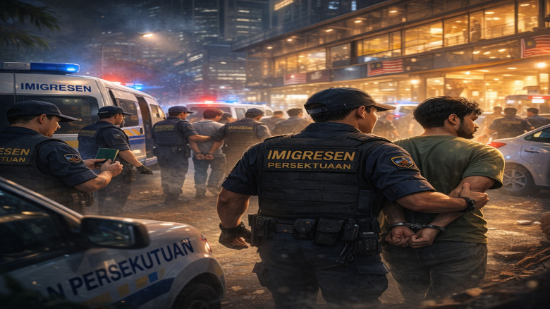 কেদাহতে শপিং কমপ্লেক্সে ইমিগ্রেশন অভিযান, আটক ২১ বিদেশি