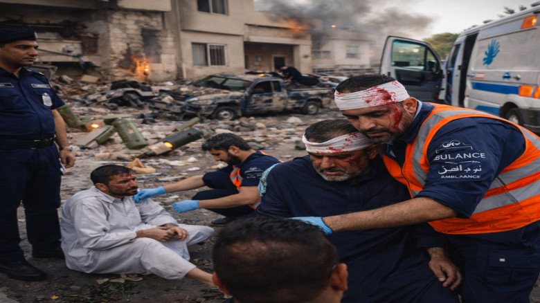 কুয়েতের উত্তরাঞ্চলে ইরানি হামলার শেল পড়ে আহত ছয়জন