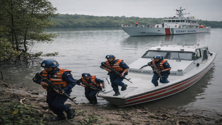 সুন্দরবনে দস্যুতা প্রতিরোধে কোস্টগার্ডের বিশেষ অভিযান