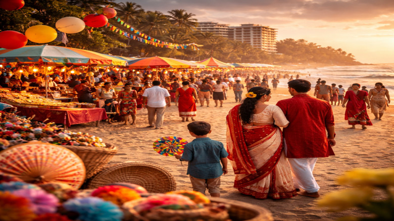 পহেলা বৈশাখে উৎসবের রঙে রাঙা কক্সবাজার সমুদ্রসৈকত