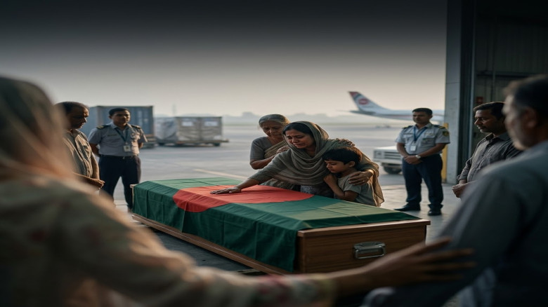 বাহরাইনে নিহত গিরিশ চন্দ্রের মরদেহ হস্তান্তর