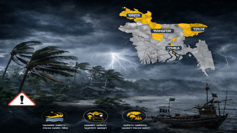 রংপুর-সিলেটসহ ৪ জেলায় ঝোড়ো হাওয়ার সতর্কতা