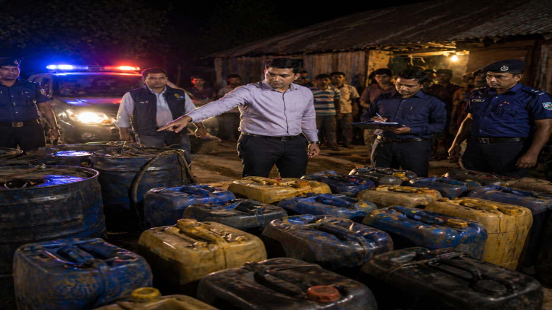 ধামরাইয়ে অভিযান: অবৈধভাবে মজুদ ৬০০ লিটার ডিজেল জব্দ