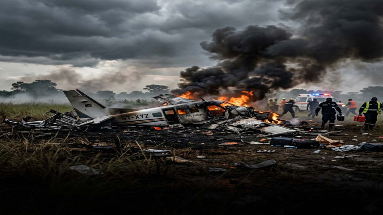 জুবার কাছে বিমান দুর্ঘটনা, প্রাণ গেল ১৫ জনের