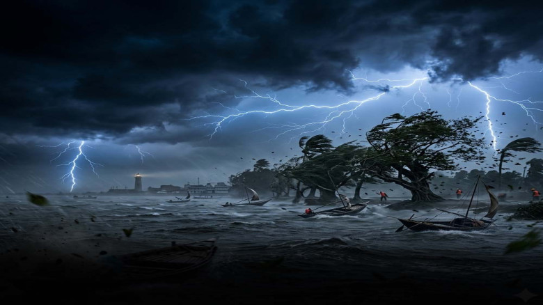 ৮০ কিমি বেগে ঝড়ের শঙ্কা, নদীবন্দরে সংকেত জারি