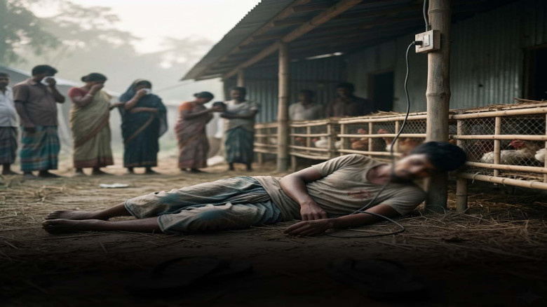 চট্টগ্রামের বোয়ালখালীতে বিদ্যুৎস্পৃষ্টে শোকের ছায়া