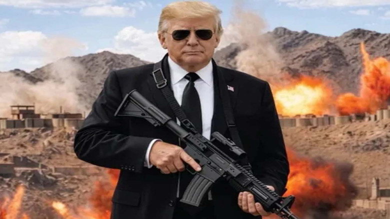 মেশিনগান হাতে ট্রাম্প! ইরানকে ঘিরে বাড়ছে উদ্বেগ