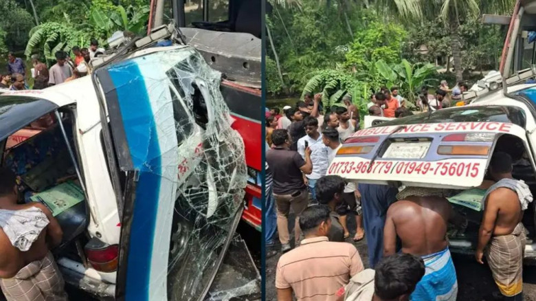 ফরিদপুরে বাস-অ্যাম্বুলেন্স সংঘর্ষে ৫ জন নিহত