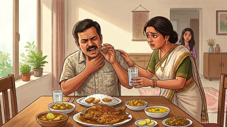গলায় মাছের কাঁটা আটকে গেলে কী করবেন? জেনে নিন নিরাপদ করণীয়