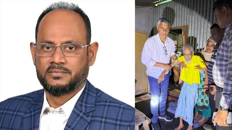রাস্তায় ফেলে যাওয়া বৃদ্ধের দায়িত্ব নিলেন প্রতিমন্ত্রী টুকু
