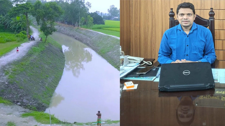 খাল পুনঃখনন শেষে ১ কোটি ২৫ লাখ টাকা ফেরত দিলেন ইউএনও