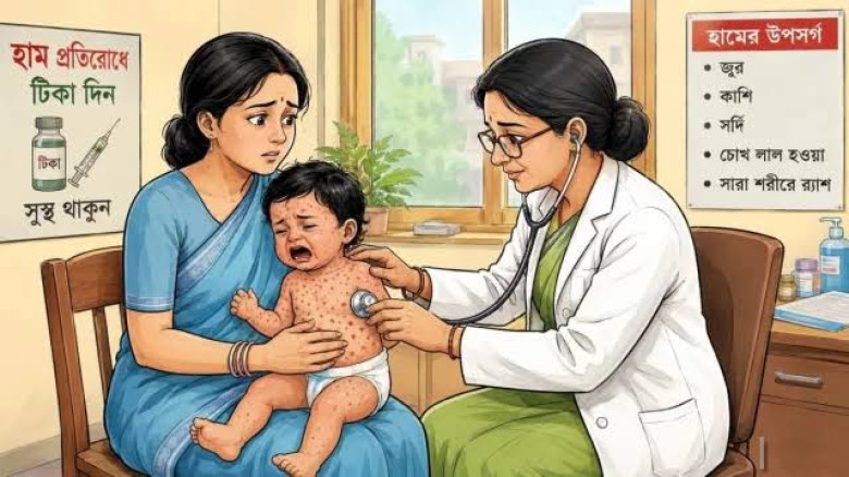 হামের উপসর্গে আরো ৫ প্রাণহানি