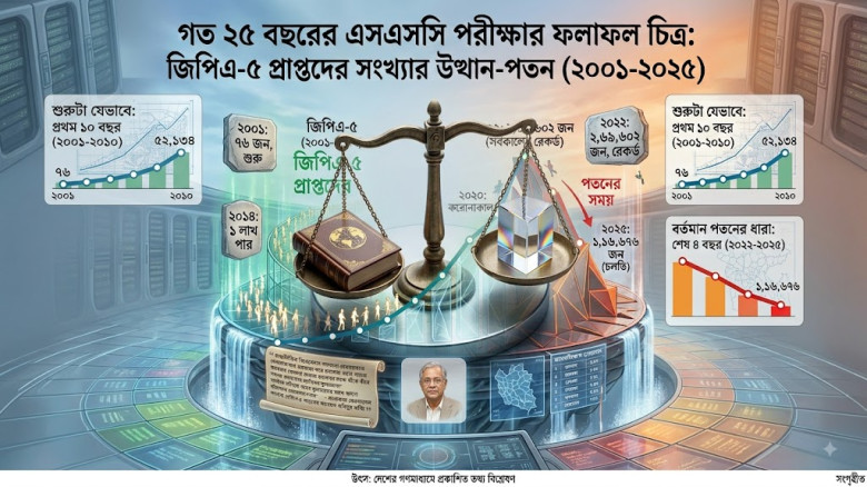 জিপিএ ৫ প্রাপ্তিতে চার বছরের টানা নিম্নমুখী ধারা