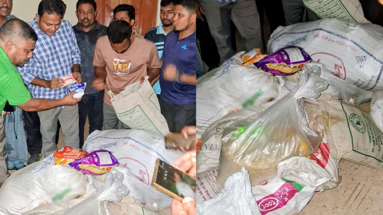 পিআইও কর্মচারীর বাসা থেকে বিপুল সরকারি ত্রাণ উদ্ধার