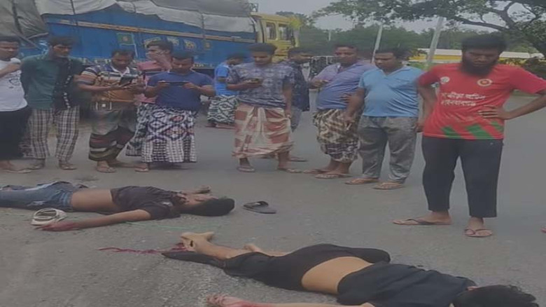 শিবগঞ্জে নির্মাণাধীন কালভার্টে পড়ে চার মোটরসাইকেল আরোহীর মৃত
